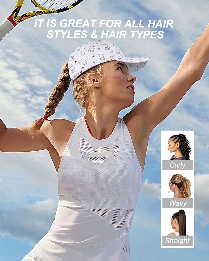 Flafens High Ponytail Hats for Women Baseball Caps - Cute Summer Adjustable Criss Cross Sports Running Pony Tail Hat Ladies