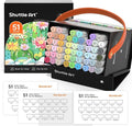 Shuttle Art Pastel Alcohol Markers Brush tip, Dual Tip Brush & Fine Tip Art by ShuttleArt