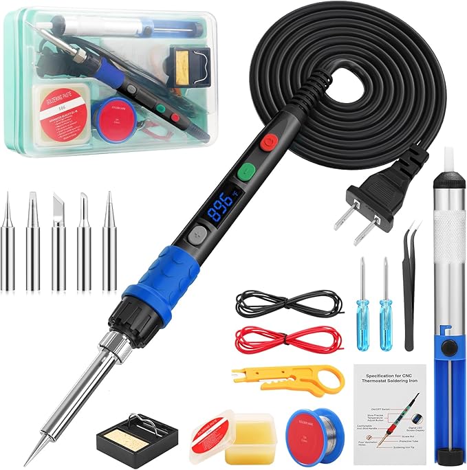 Soldering Iron Kit, 90W LED Digital Soldering Gun kit by Q-MINGSoldering