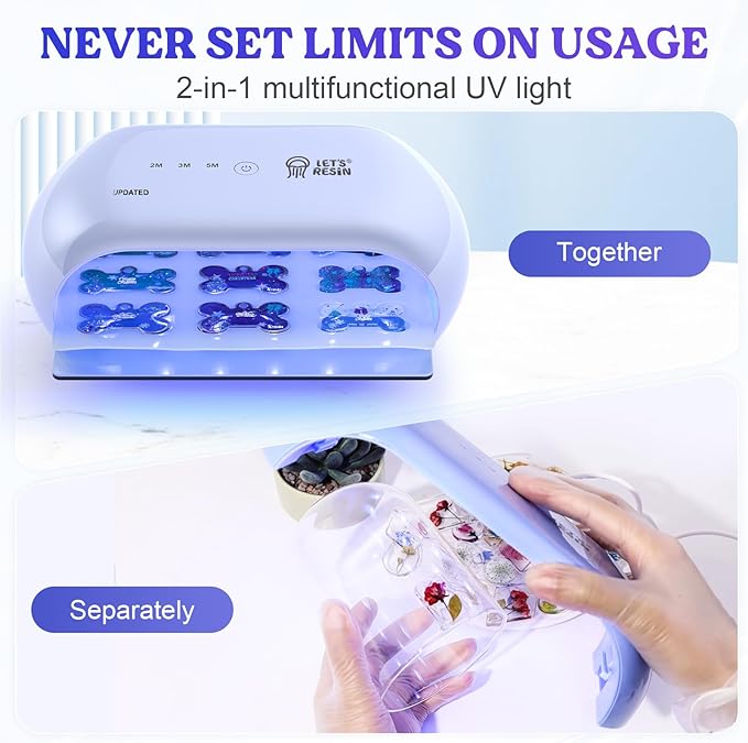 LET'S RESIN UV Light Advanced, Two-Sided Longer time Setting UV Resin Light - Image 5
