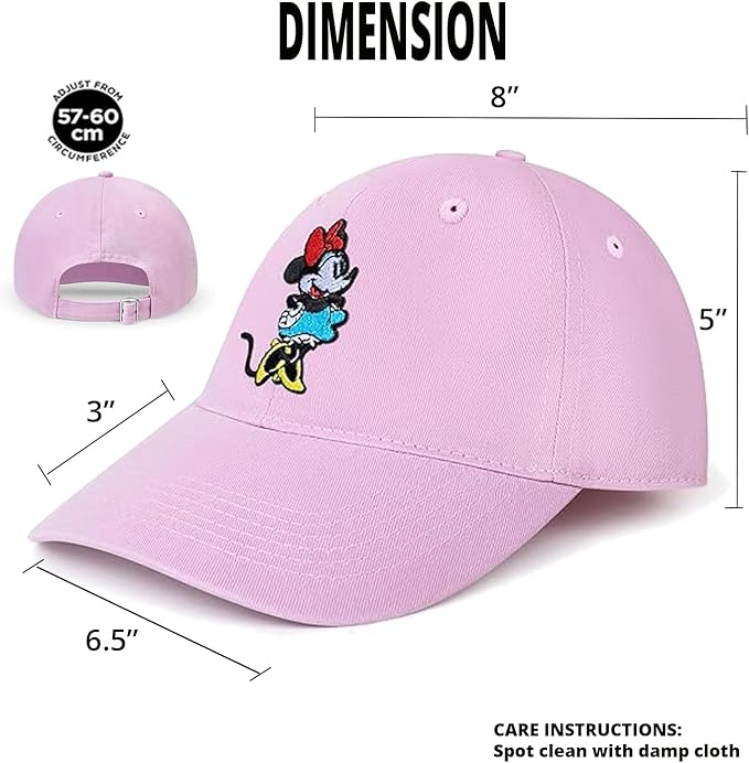 Disney Adult Baseball Cap, Minnie Mouse Adjustable Dad Hat