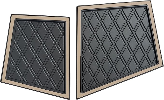 Xtreme MATS Compatible with Yamaha Drive2 Double Diamond Rubber Dash Liner Mat for Golf Cart Cubbys and Dashes - Fits YAM DR2 only - Golf Cart Accessory (Beige Trim, Yamaha Drive2)