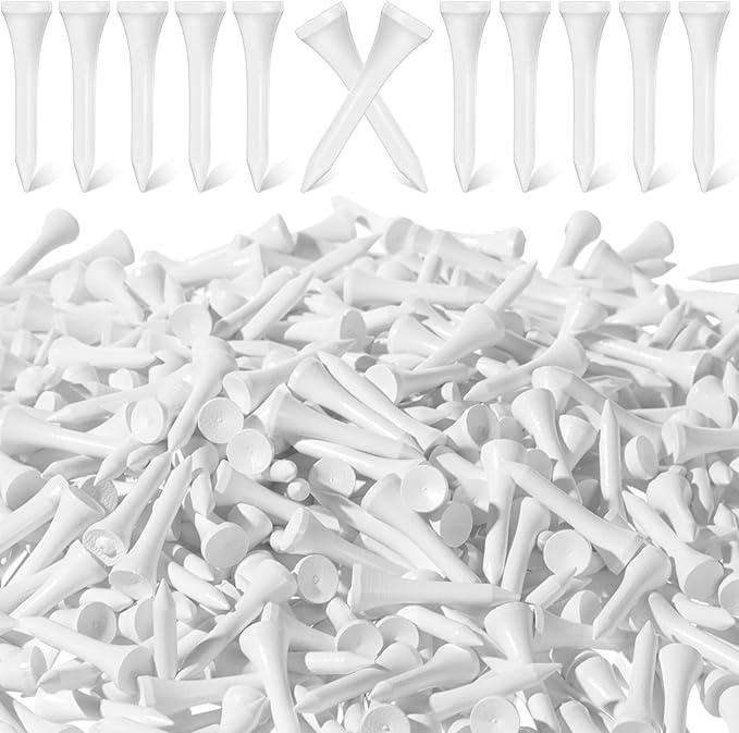 Mudder 2000 Pcs Bamboo Golf Tees Bulk Professional Golf Tees Reduce Friction Side Spin for Club Men Women Kids Accessories
