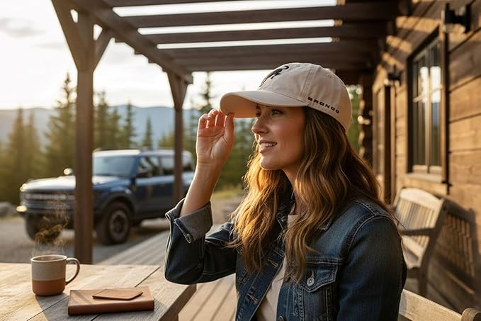 Ford Bronco Hat – Officially Licensed Adjustable Baseball Cap with Embroidered Logo – 5 Colors by Ford Motor Company