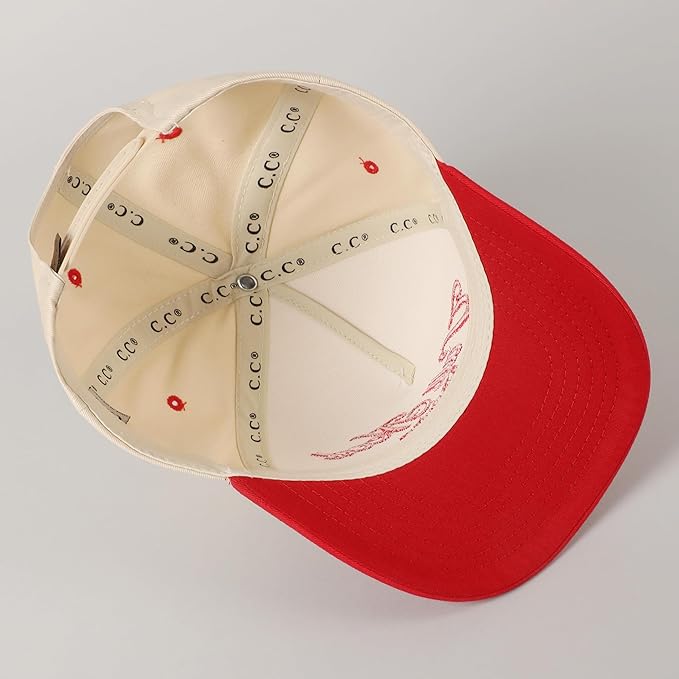 MIRMARU Two-Tone Vintage Canvas Trucker Hats for Men & Women, Adjustable Size Baseball Caps with Trendy Embroidered Design