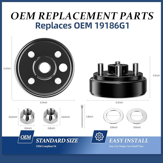 Golf Cart Brake Drum/Hub Assembly for EZGO