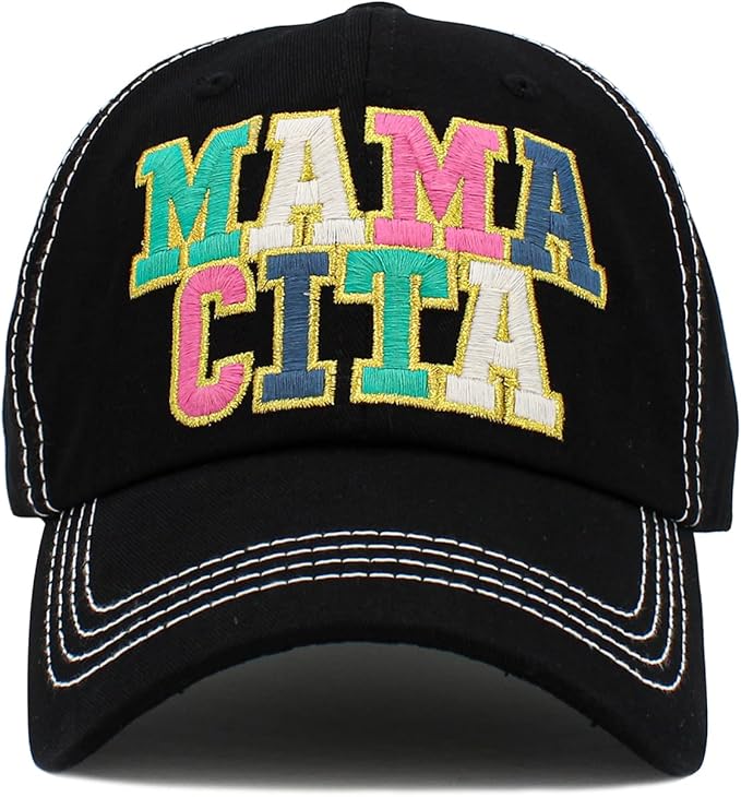 Funky Junque Distressed Vintage Baseball Cap - Embroidered Patch Women's Hat - Holiday, Lifestyle & Patriotic Designs
