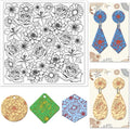 CHGCRAFT Flowers Polymer Clay Texture Sheets Rose Daisy Silicone Texture Stamp by chgcraft