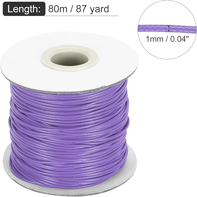MECCANIXITY Waxed Cord 1mm Waxed Thread 87 Yard Wax String Leather Cord - Image 2
