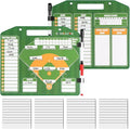 Magnetic Baseball Coach Clipboard, Dry Erase Lineup Board, Premium Tactical Baseball Coaching Board with 40 Lineup Cards, Dugout Display Softball Coaching Accessories - Green