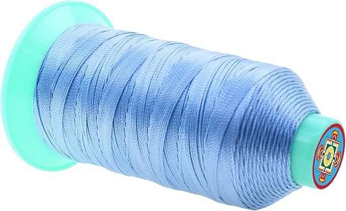 Mandala Crafts Bonded Nylon Thread Light Blue Heavy Duty Sewing Threads - Image 2