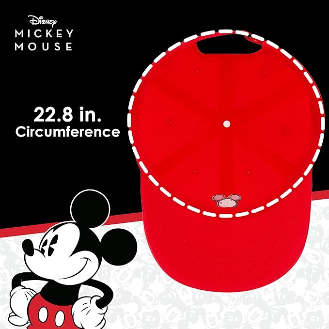 Disney Unisex Adult Disney Mickey Mouse Dad Hat, Adult Baseball Cap with Curved Brim