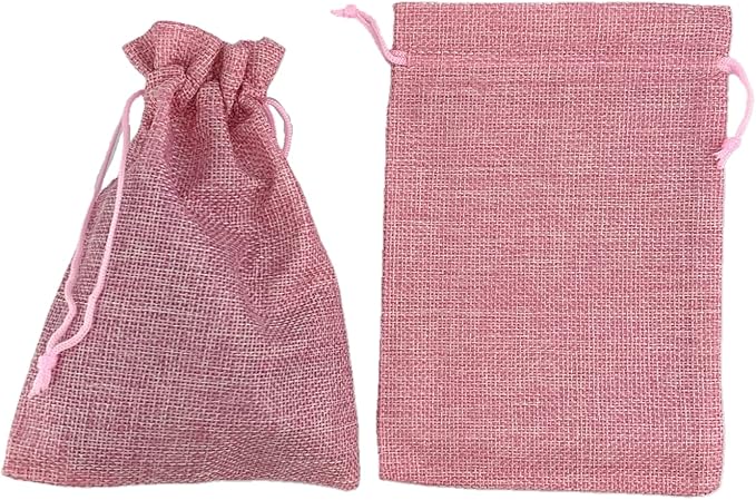 Palmhomee Pack of 25 Burlap Gift Bags - Image 2