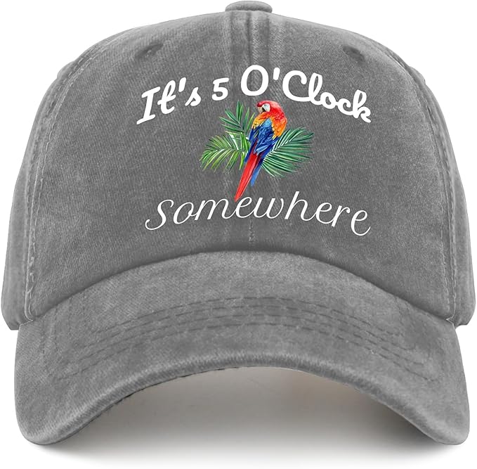Jimmy Music Buffett Accessories Hats Its 5 Oclock Some Where Baseball Cap Mom Hat Pigment Black Womens Bucket