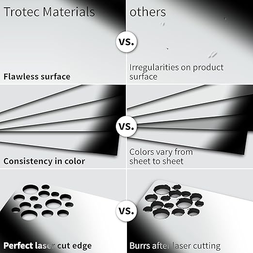 Trotec | Metallic Looking Acrylic Sheet | 12"x24"x1/16, Name Plate | USA Made - Image 4