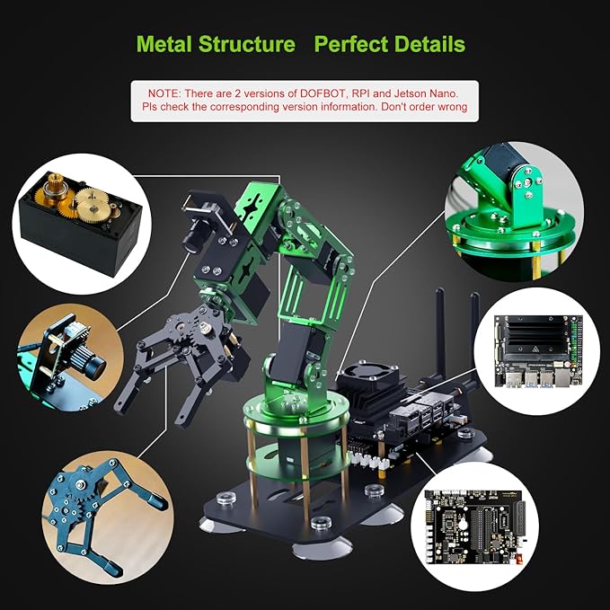 Yahboom Robot Arm for Jetson Nano 4GB 6-DOF AI Robotic Hand for Adults App - Image 2