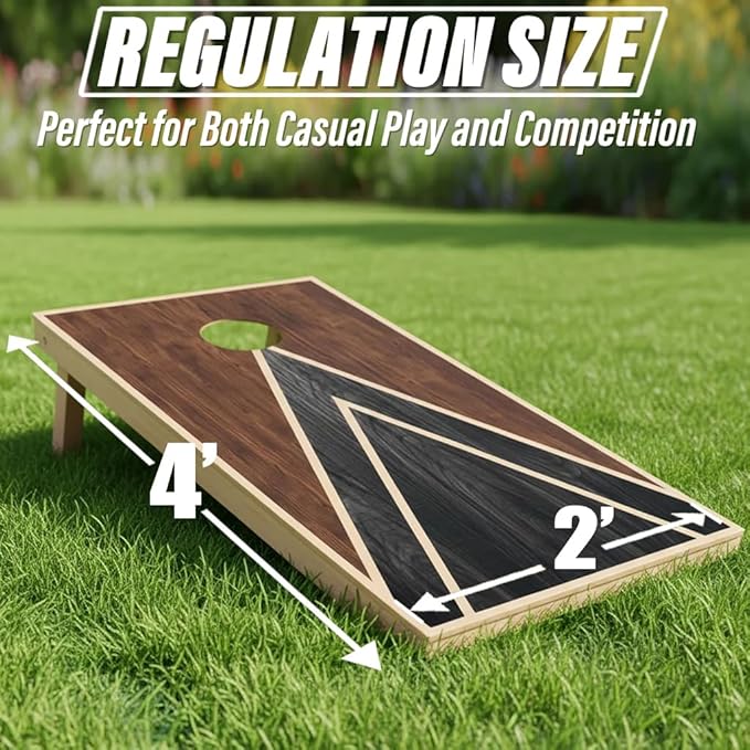 4×2FT Cornhole Board Set, Wooden Corn Hole Games - Image 2