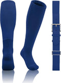 QBK 2T/3T/4T/5T Toddler Baseball Socks And Belt Youth Softball Tee Ball Combo Set for Boy Girl (1 Pairs of Socks & 1 Belt)