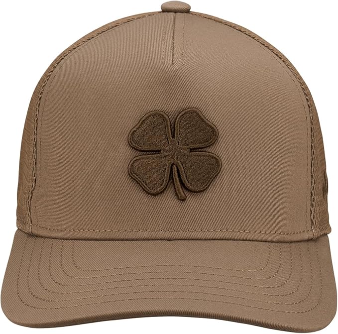 Black Clover Hardy 6 Unisex Adjustable Hat, 5-Panel Mesh Snapback, Curved Brim, Black