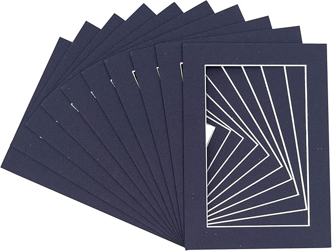 Pack of Ten Acid Free 8.5x11 Mats Bevel Cut by Poster+Palooza