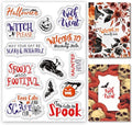 Halloween Words Clear Stamps for Card DIY Happy Halloween Alphabet Crow Bat by BEUNITONE