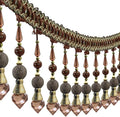 3yards Beading Fringe Trimming Long Beads Tassel Curtain Trim Ribbon Trim by EMDOMO