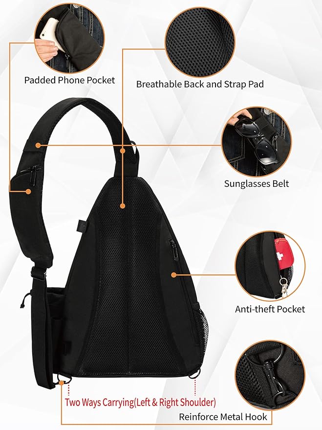 MOYAQI Disc Golf Bag with Retriever Holder and Storage Pockets, Disc Golf Backpack with 8-10 Disc Capacity, Padded Adjustable Strap and Back Panel, Lightweight and Durable