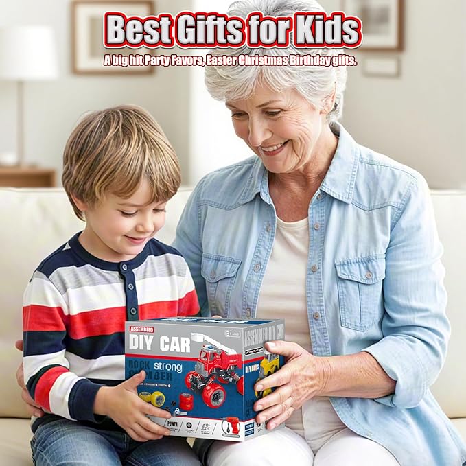 LUDILO Kids Boys Toys Age 4-6 5-7 6-8: 4 PCS DIY Assembly Building City Bus - Image 6