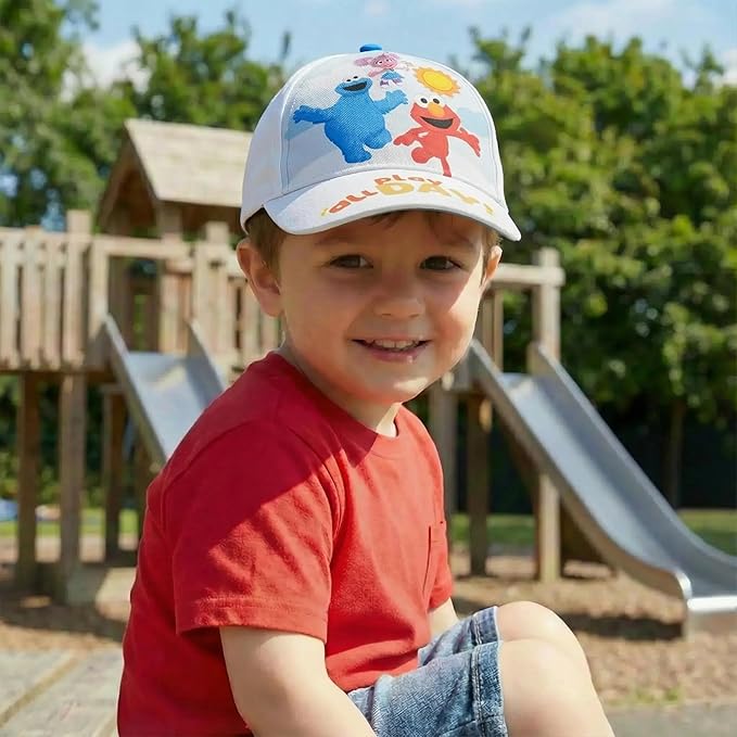 Sesame Street Baseball Cap, Toddler Hats for Boys & Girls Ages 2T-4T, Adjustable Kids Baseball Caps