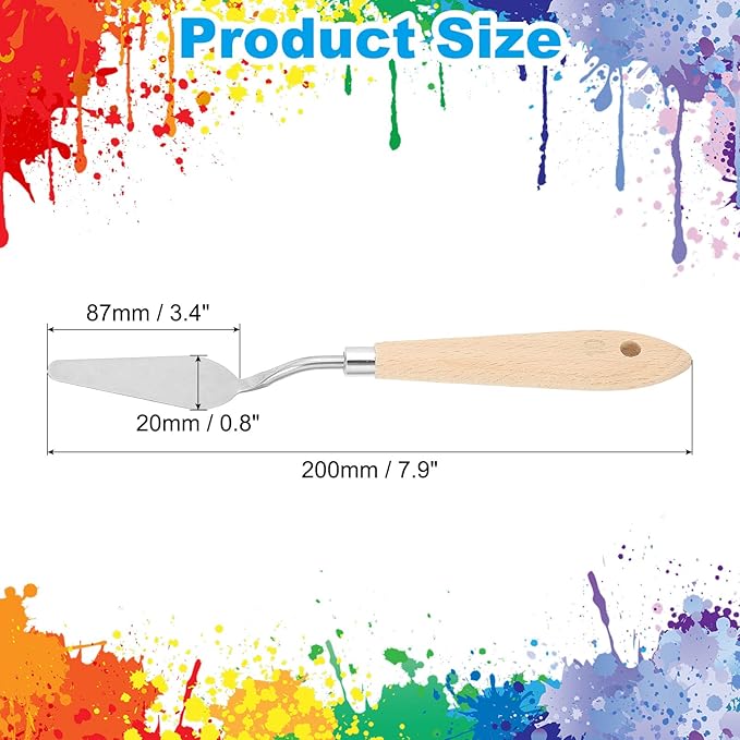 PATIKIL Art Spatula, No.10 20mm Stainless Steel Flexible Palette Knife Painting - Image 2
