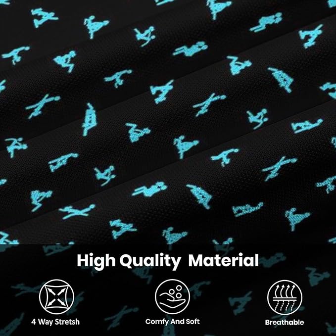 HUURAY Funny Golf Polos for Men Funny Print Short Sleeve Shirts Quick Dry Polo Shirts Hawaiian Shirt Performance Golf Outfits