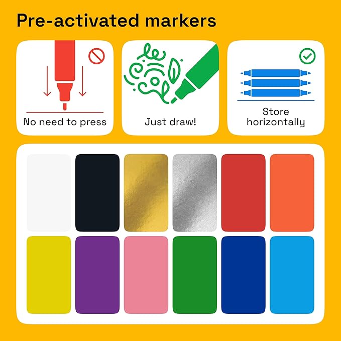ARTISTRO 12 Dual-Tip Fabric Markers - Image 9