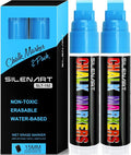 SILENART Blue Chalk Markers Jumbo Tip - 15mm Thick Tip Car Marker - Wide Window by SILENART-THEARTOFSILENCE