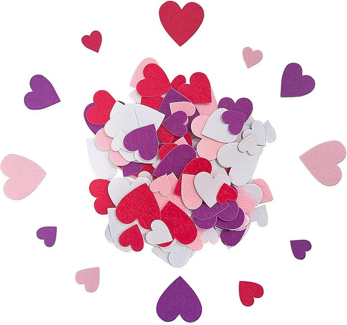 Heart Stickers, Self Adhesive Heart, Felt Decoration - Image 5