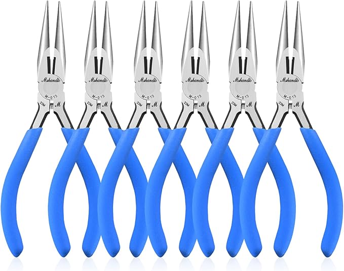 Needle Nose Pliers Set, mshandto 5" Long Nose Pliers by mshandto