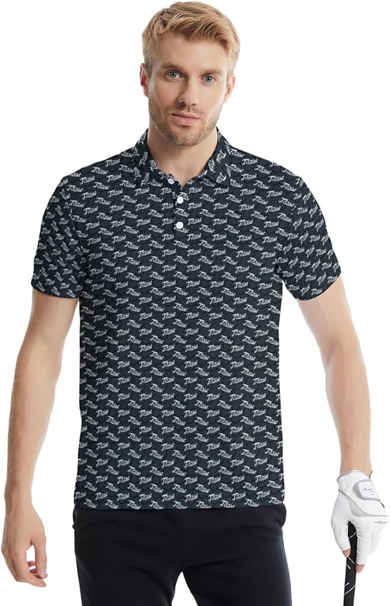 Mens Golf Shirts Golf Polo Shirts for Men Short Sleeve Polo Shirts Golf Gifts