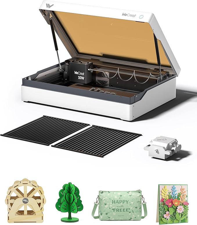 WECREAT Vista 10W Laser Engraver, 0.06 * 0.04mm Super Precision, 600mm/s Speed by WECREAT