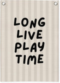 Toddler Boy Room Decor, Long Live Playtime Canvas Banner，Boy Nursery Decor Wall by Unknown