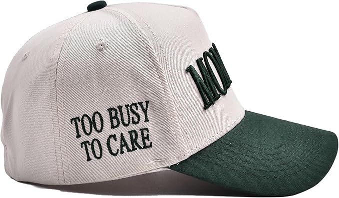 Women’s Mommin Trucker Hat – Vintage Two-Tone Ponytail Baseball Cap, Embroidered Adjustable Hat, Great Gift for Mom & Women