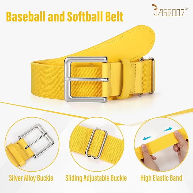 Baseball Socks and Belt for Youth Adult Softball Socks Combo Elastic Waist Belt for Men Kids Boys Girls Women JASGOOD