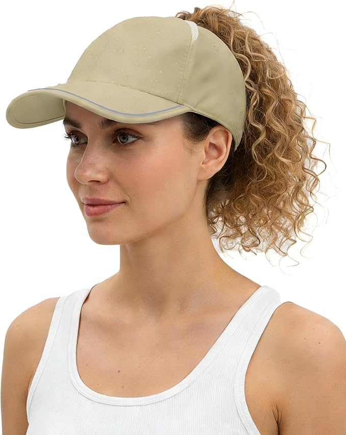 SHINCHIC Womens Ponytail Baseball Cap UPF50+ Waterproof Golf Hat High Bun Pony Cap Breathable Dad Hat for Outdoor