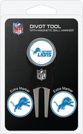 Team Golf NFL Divot Tool with 3 Golf Ball Markers Pack, Markers are Removable Magnetic Double-Sided Enamel