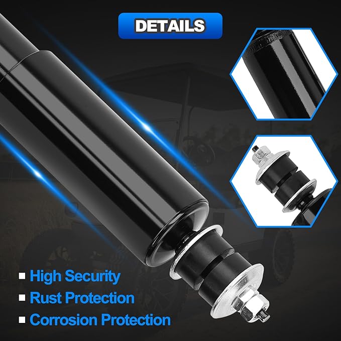 4PCS Front and Rear Shock Absorbers Compatible with EZGO TXT Golf Cart 1994-Up Gas & Electric Models Replace# 76418-01, 70928-G01