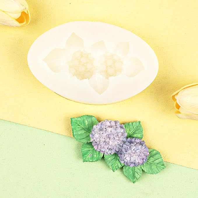 Hydrangea Flower Silicone Mold for Candle Soap Fondant Chocolate Candy Cake - Image 3