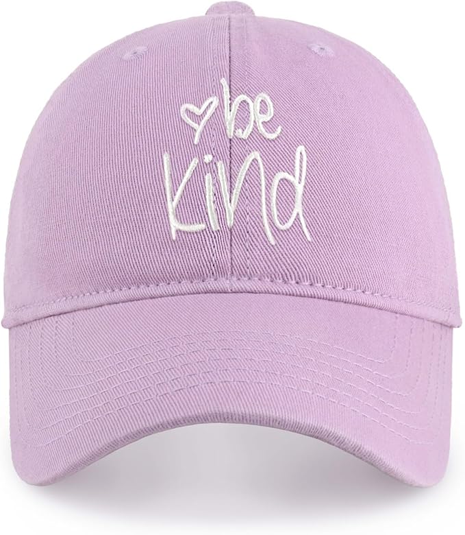 CHOK.LIDS Be Kind Trendy Womens Baseball Cap Unisex Fashion Cotton Polo Style Fun Inspirational Saying Seasonal Headwear