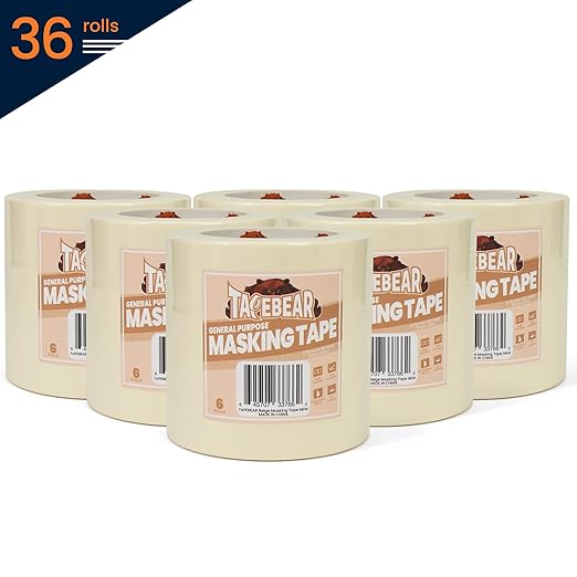 TAPEBEAR General Purpose Masking Tape 0.75 Inches x 60 Yards, DIY Arts Crafts - Image 7
