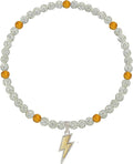 Baseball Necklace for Men 16/18/20 Inch Bling Ice Collection Lightning Bolt Pendant Necklace for Women Rhinestone Clay Beaded Discoball Accessories Gifts for Baseball Team Players Lovers