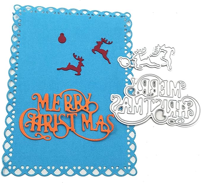 Metal Cutting Dies DIY Merry Christams Embossing Stencil Template Scrapbooking - Image 3