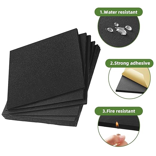 8 Pcs Adhesive Padding, Closed Cell Foam Sheet 4in X 4in X 1/4in, Anti-Slip - Image 3