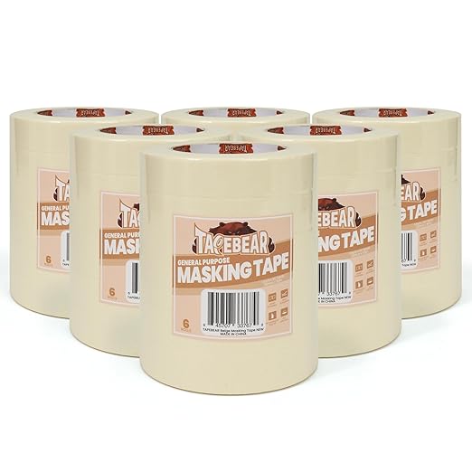 TAPEBEAR General Purpose Masking Tape 1 Inch x 60 Yards, DIY Arts Crafts by TAPEBEAR